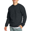 Hanes Mens Ecosmart Fleece Sweatshirt Cotton-blend Pullover Crewneck For Men 1 Or 2 Pack Athletic-sweatshirts Black - 2 Pack 3X-Large US