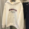 Fleece-lined Hooded Sweatshirt for Women (Loose Fit)